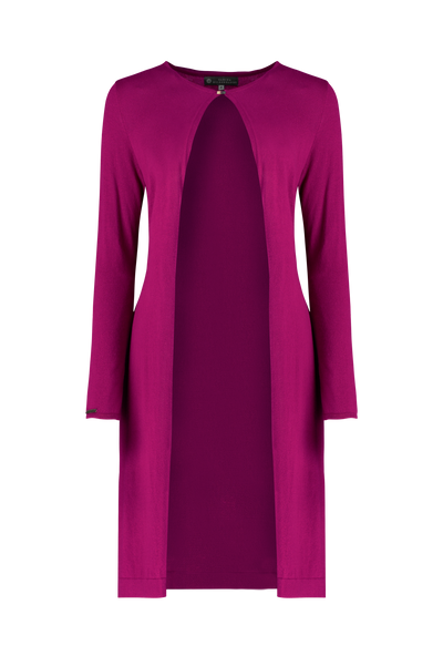 Cotton Coat in Bougainvillea with horn rectangle button