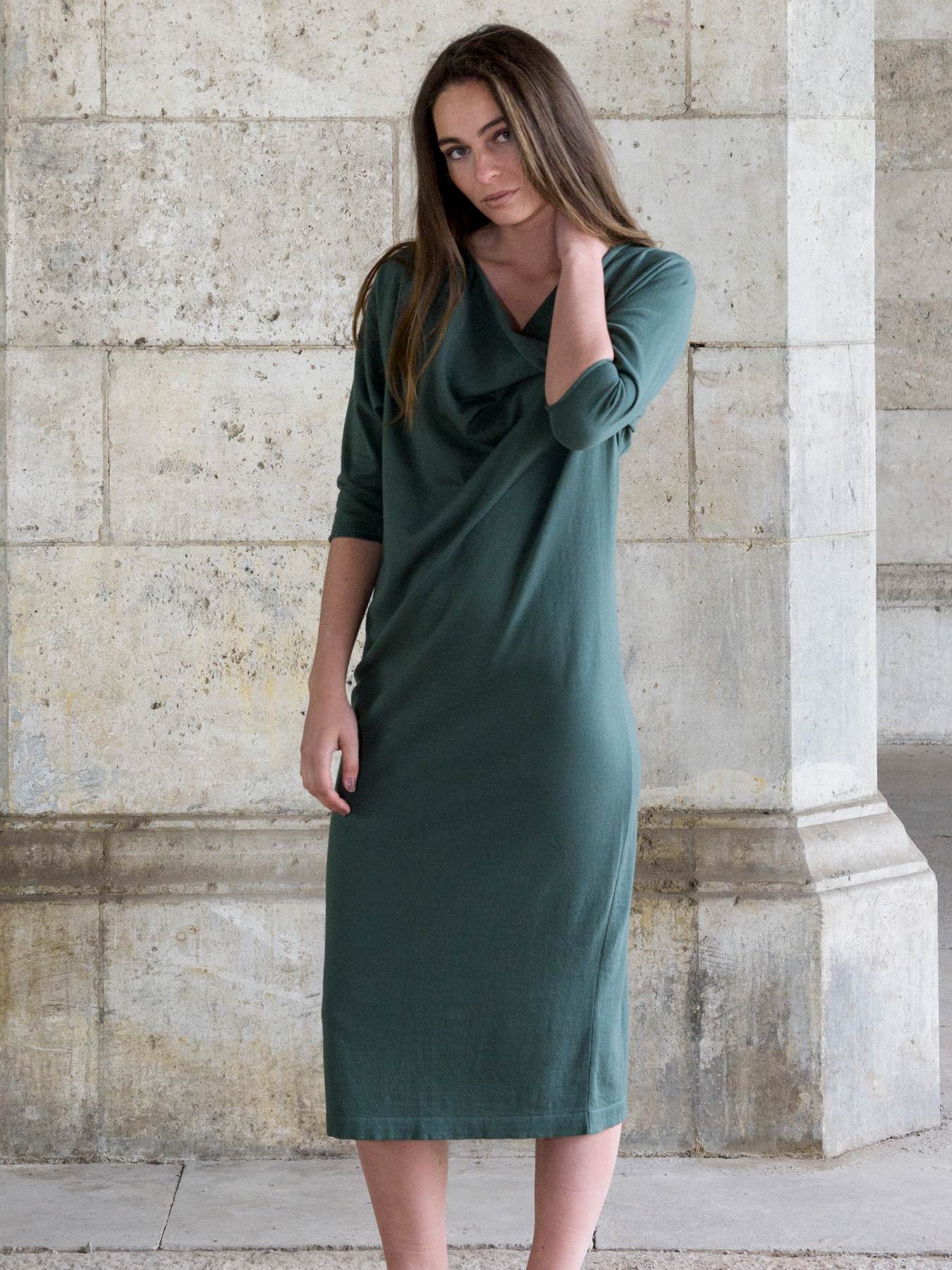 Cotton Drape Dress Carina Hildebrandt Cotton Drape Dress Carina Hildebrandt