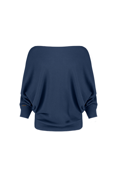 Organic Cotton Dolman Top in Denim