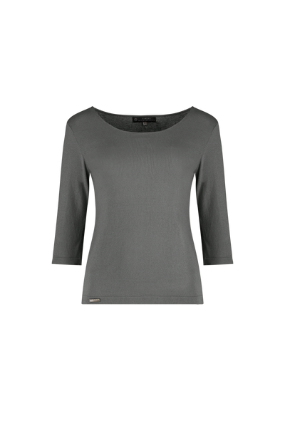Organic Cotton Half Sleeve Top in Light Olive