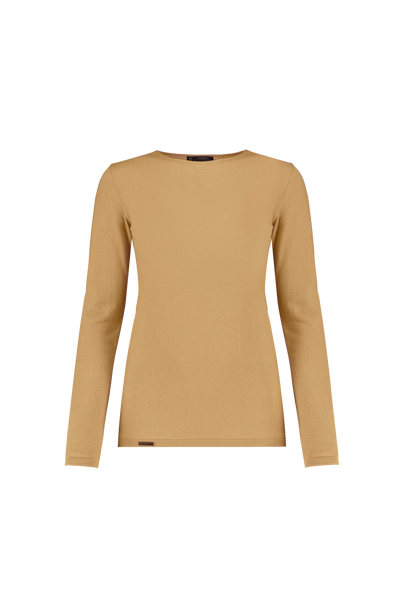 Organic Cotton Long Sleeve Top in Buttermilk