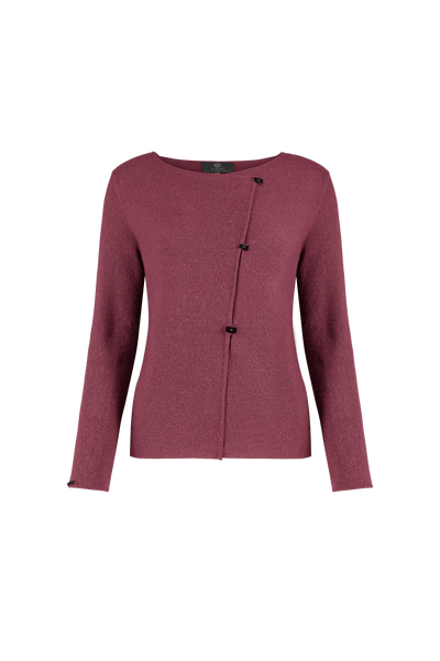 Summit Jacket in Terracotta with three small rectangle horn buttons